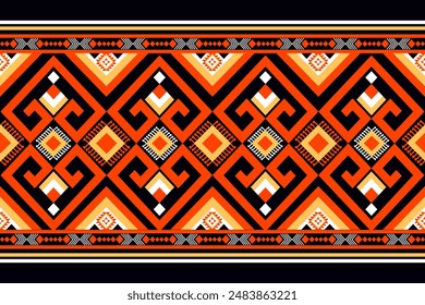 Geometric Ethnic Native Traditional local Aztec Vector Pattern design for background.