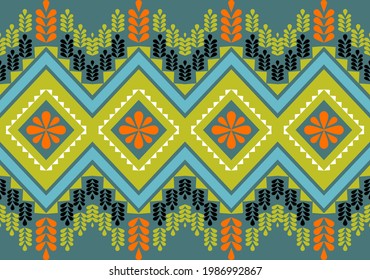 Patrón geométrico étnico natural sin costuras Diseño tradicional para fondo, alfombra, papel pintado, ropa, tela, envoltura, textil, ilustración vectorial 
