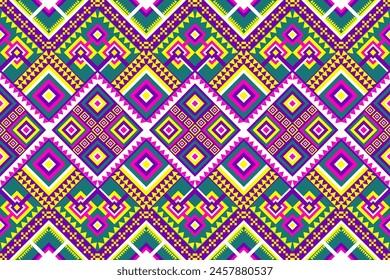 Geometric ethnic navajo, netive america pattern traditional Design for seamless pattern,background,carpet,wallpaper,clothing,Batik,fabric,Vector illustration.style