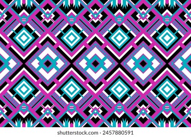 Geometric ethnic navajo, netive america pattern traditional Design for seamless pattern,background,carpet,wallpaper,clothing,Batik,fabric,Vector illustration.style