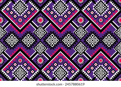 Geometric ethnic navajo, netive america pattern traditional Design for seamless pattern,background,carpet,wallpaper,clothing,Batik,fabric,Vector illustration.style