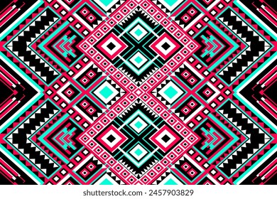 Geometric ethnic navajo, netive america pattern traditional Design for seamless pattern,background,carpet,wallpaper,clothing,Batik,fabric,Vector illustration.style