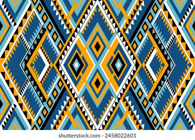 Geometric ethnic navajo, netive america pattern traditional Design for seamless pattern,background,carpet,wallpaper,clothing,Batik,fabric,Vector illustration.style