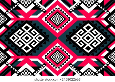 Geometric ethnic navajo, netive america pattern traditional Design for seamless pattern,background,carpet,wallpaper,clothing,Batik,fabric,Vector illustration.style