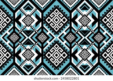 Geometric ethnic navajo, netive america pattern traditional Design for seamless pattern,background,carpet,wallpaper,clothing,Batik,fabric,Vector illustration.style