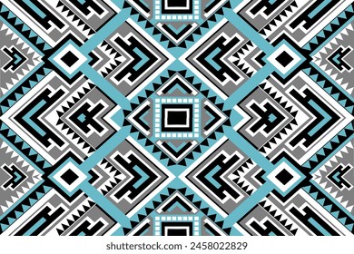 Geometric ethnic navajo, netive america pattern traditional Design for seamless pattern,background,carpet,wallpaper,clothing,Batik,fabric,Vector illustration.style