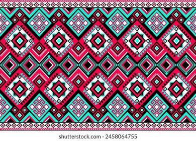 Geometric ethnic navajo, netive america pattern traditional Design for seamless pattern,background,carpet,wallpaper,clothing,Batik,fabric,Vector illustration.style