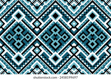 Geometric ethnic navajo, netive america pattern traditional Design for seamless pattern,background,carpet,wallpaper,clothing,Batik,fabric,Vector illustration.style