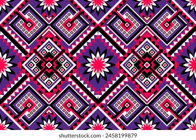 Geometric ethnic navajo, netive america pattern traditional Design for seamless pattern,background,carpet,wallpaper,clothing,Batik,fabric,Vector illustration.style