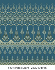 Geometric ethnic, Navajo, textile, embroidery, Tribal traditional silk, fashion vector, background design