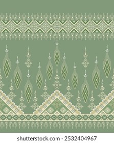 Étnica geométrica, Navajo, têxtil, bordado, Seda tradicional tribal, vetor de moda, design de fundo