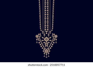 Geometric ethnic neckline embroidery vectors design for decoration , cloth and wrapping