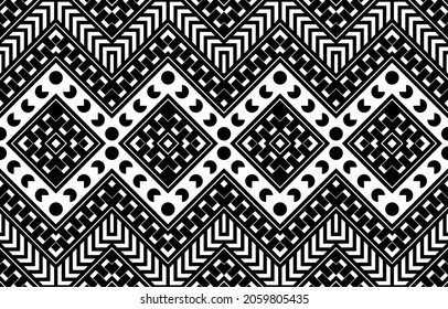 Geometric ethnic oriental abstract seamless pattern. Traditional tribal vector Design for background, carpet, wallpaper, clothing, wrapping, Batik, fabric, sarong, illustration embroidery style.