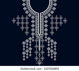 Geometric Ethnic oriental cross stitch .Floral white necklace embroidery kaftans design for fashion women,background,wallpaper,clothing and wrapping.