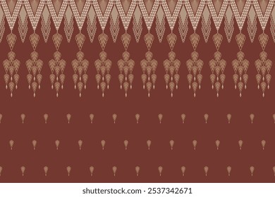 Geometric ethnic oriental details ikat seamless pattern traditional Design for background,carpet,wallpaper,clothing,wrapping,Batik,fabric,Vector illustration embroidery style. Detail art pattern.