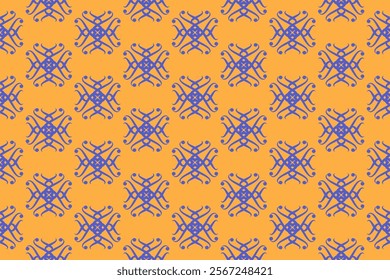 Geometric ethnic oriental details ikat seamless pattern traditional Design for background,carpet,wallpaper,clothing,wrapping,Batik,fabric,Vector illustration embroidery style. Geometric flowers.