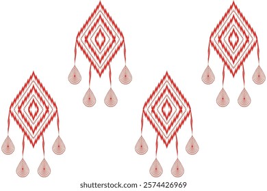 Geometric ethnic oriental details ikat seamless pattern traditional Design for background,carpet,wallpaper,clothing,wrapping,Batik,fabric,Vector illustration embroidery style. 