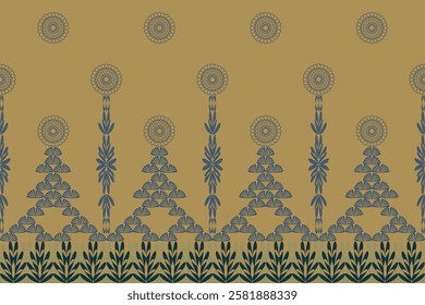 Geometric ethnic oriental details ikat seamless pattern traditional Design for background,carpet,wallpaper,clothing,wrapping,Batik,fabric,Vector illustration embroidery style. Cloth fabric pattern.