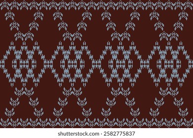 Geometric ethnic oriental details ikat seamless pattern traditional Design for background,carpet,wallpaper,clothing,wrapping,Batik,fabric,Vector illustration embroidery style.Art cloth fabric pattern.