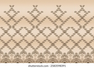 Geometric ethnic oriental details ikat seamless pattern traditional Design for background,carpet,wallpaper,clothing,wrapping,Batik,fabric,Vector illustration embroidery style. Strange fabric.