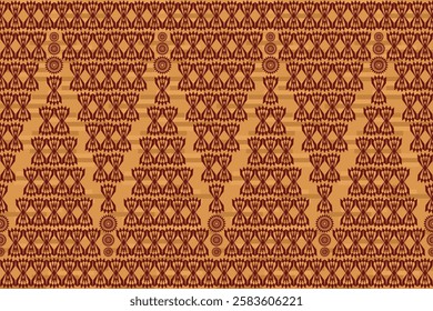 Geometric ethnic oriental details ikat seamless pattern traditional Design for background,carpet,wallpaper,clothing,wrapping,Batik,fabric,Vector illustration embroidery style. Beautiful detail sarong 