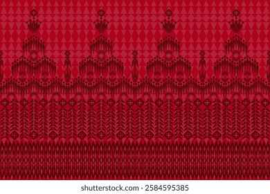 Geometric ethnic oriental details ikat seamless pattern traditional Design for background,carpet,wallpaper,clothing,wrapping,Batik,fabric,Vector illustration embroidery style. Cloth fabric pattern.