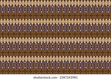 Geometric ethnic oriental details ikat seamless pattern traditional Design for background,carpet,wallpaper,clothing,wrapping,Batik,fabric,Vector illustration embroidery style. Beautiful native fabric.