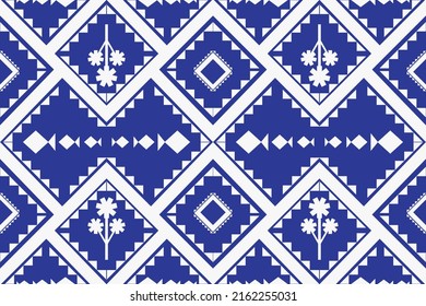 Geometric ethnic oriental fish pattern traditional Design for background,carpet,wallpaper,clothing,wrapping,fabric,Vector illustration.embroidery style.