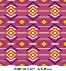 Geometric ethnic oriental ikat diamond rhombus vector seamless pattern. Silk mudmee traditional nation Design for print fabric paper carpet textile rug dress rapping industry