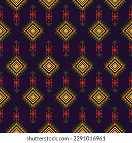 Geometric ethnic oriental ikat gypsy folk Mexican mexico indian tribal aztec Boho motif African American native seamless pattern traditional Design for background, clothing, textile, wrapping, Batik