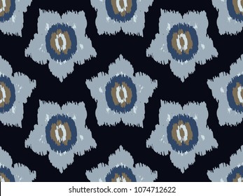 Geometric ethnic oriental ikat pattern. For background, textile, carpet, wallpaper, surface clothing, wrapping, batik, fabric. Traditional seamless tribal print.