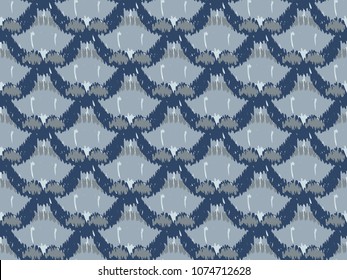 Geometric ethnic oriental ikat pattern. For background, textile, carpet, wallpaper, surface clothing, wrapping, batik, fabric. Traditional seamless tribal print.
