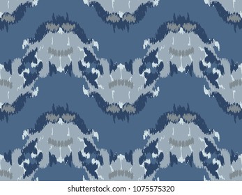 Geometric ethnic oriental ikat pattern. For background, textile, carpet, wallpaper, surface clothing, wrapping, batik, fabric. Traditional seamless tribal print.