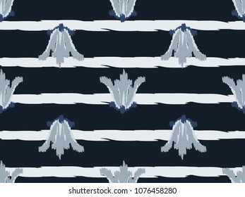 Geometric ethnic oriental ikat pattern. For background, textile, carpet, wallpaper, surface clothing, wrapping, batik, fabric. Traditional seamless tribal print.