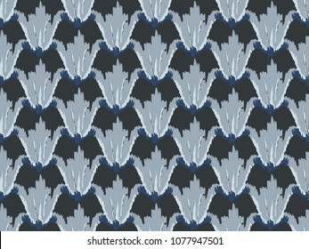 Geometric ethnic oriental ikat pattern. For background, textile, carpet, wallpaper, surface clothing, wrapping, batik, fabric. Traditional seamless tribal print.