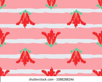 Geometric ethnic oriental ikat pattern. For background, textile, carpet, wallpaper, surface clothing, wrapping, batik, fabric. Traditional seamless tribal print.