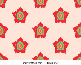 Geometric ethnic oriental ikat pattern. For background, textile, carpet, wallpaper, surface clothing, wrapping, batik, fabric. Traditional seamless tribal print.