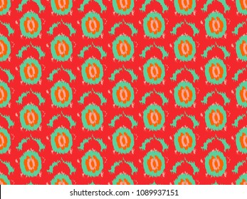 Geometric ethnic oriental ikat pattern. For background, textile, carpet, wallpaper, surface clothing, wrapping, batik, fabric. Traditional seamless tribal print.
