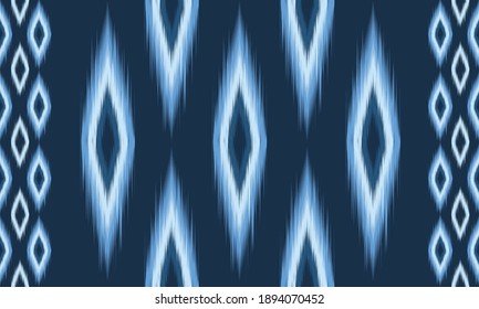Patrón geométrico étnico oriental ikat tradicional Diseño para fondo, alfombra, papel pintado, ropa, envoltura,Batik,tela, ilustración vectorial.estilo bordado.