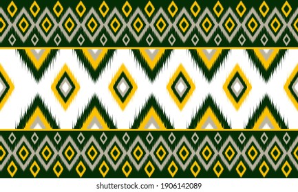 Patrón geométrico étnico oriental ikat tradicional Diseño para fondo, alfombra, papel pintado, ropa, envoltura,Batik,tela,Ilustración vectorial.estilo bordado.