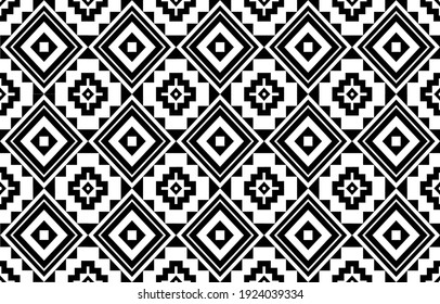 Geometric ethnic oriental ikat pattern traditional Design for background,carpet,wallpaper,clothing,wrapping,fabric,Vector illustration.