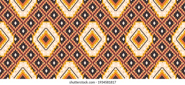 Geometric ethnic oriental ikat pattern traditional Design.Geometric ethnic oriental pattern traditional Design for background,carpet,wallpaper,clothing,wrapping,fabric,embroidery style.wave.line.Eps10