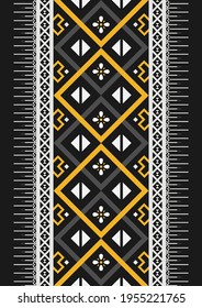 Geometric ethnic oriental ikat pattern traditional Design for background,carpet,wallpaper,clothing,wrapping,fabric,Vector illustration.