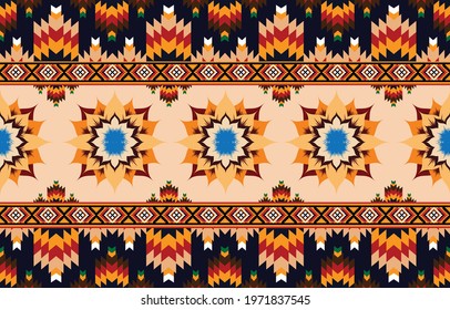 Geometric ethnic oriental ikat pattern traditional Design for background,carpet,wallpaper,clothing,wrapping,batic,fabric,vector illustraion. Abstract ethnic geometric pattern design for background