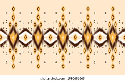 Geometric ethnic oriental ikat pattern traditional Design for background,carpet,wallpaper,clothing,wrapping,Batik,fabric,Vector illustration.embroidery style.