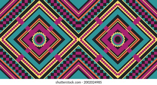 Geometric ethnic oriental ikat pattern traditional Design.Geometric ethnic oriental pattern traditional Design for background,carpet,wallpaper,clothing,wrapping,fabric,embroidery style.wave.line.Eps10