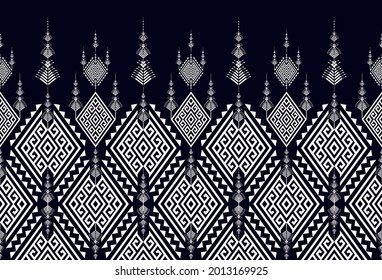 Patrón geométrico étnico oriental ikat tradicional Diseño para el fondo,
alfombra, papel pintado, ropa, envoltura,Batik,tela,Ilustración vectorial.estilo bordado.


