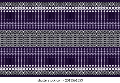 Patrón geométrico étnico oriental ikat tradicional Diseño para fondo, alfombra, papel pintado, ropa, envoltura, bático, tela, ilustración vectorial.estilo bordado.