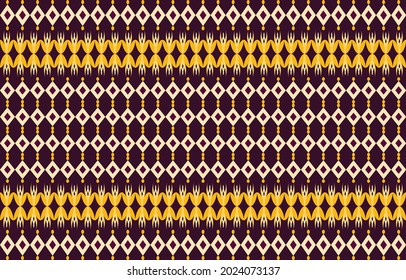 Geometric ethnic oriental ikat pattern traditional Design for background,carpet,wallpaper,clothing,wrapping,batic,fabric,vector illustration.embroidery style.