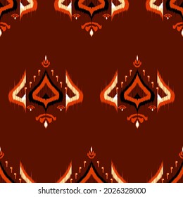 Geometric ethnic oriental ikat pattern traditional Design for background,carpet,wallpaper,clothing,wrapping,Batik,fabric,Vector illustration.embroidery style.